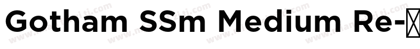 Gotham SSm Medium Re字体转换